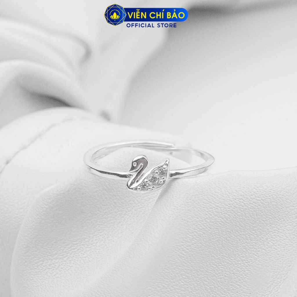 Nhẫn bạc nữ Thiên Nga đính đá nhỏ xinh chất liệu bạc 925 thời trang phụ kiện trang sức nữ Viễn Chí Bảo N400167
