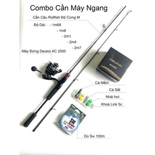 Bộ cần câu cá lure máy đứng đầy đủ size + Máy kim loại + dây câu lure + hộp mồi lure tải cá lớn