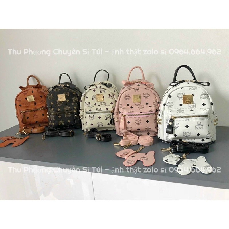 Balo thời trang mini 18x23 in họa tiết chữ, Balo mini đi học đi chơi cute TX127