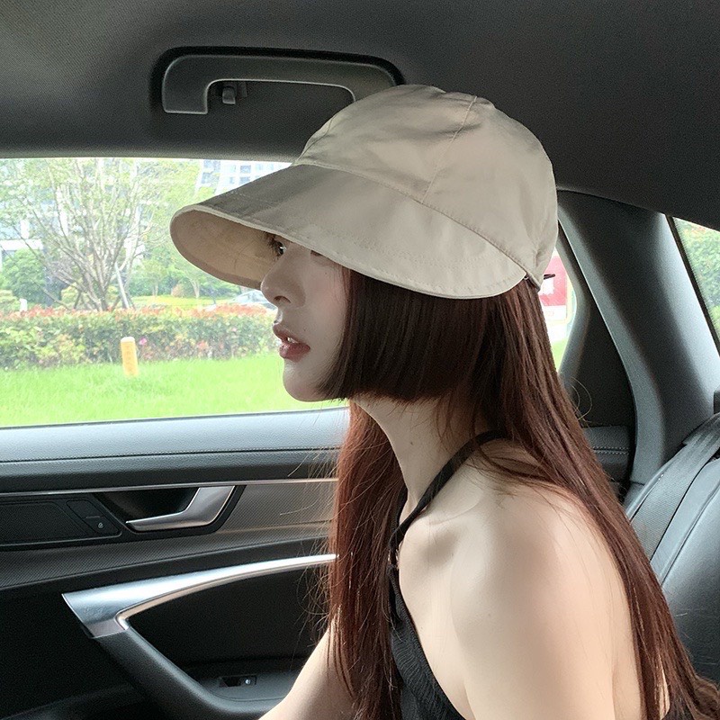 Mũ Chống Nắng mùa hè Hàn Quốc Vải Mềm Có Dây Rút Thoáng Khí Thời Trang Nhiều Màu - Hata24h