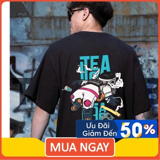Áo thun Trà Đá Vỉa Hè - Áo thun oversize tay lỡ dáng dài Tee Hà Nội cá tính TranNgocStore29