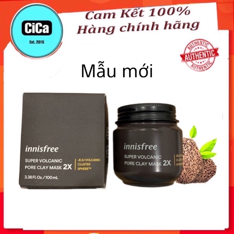 MẶT NẠ ĐẤT SET INNISFREE Super Volcanic Pore Clay Mask 2X