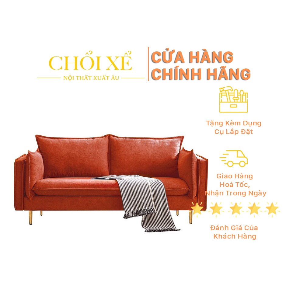 Ghế Sofa 3 Chỗ Dinavi Màu Cam - Chổi Xể