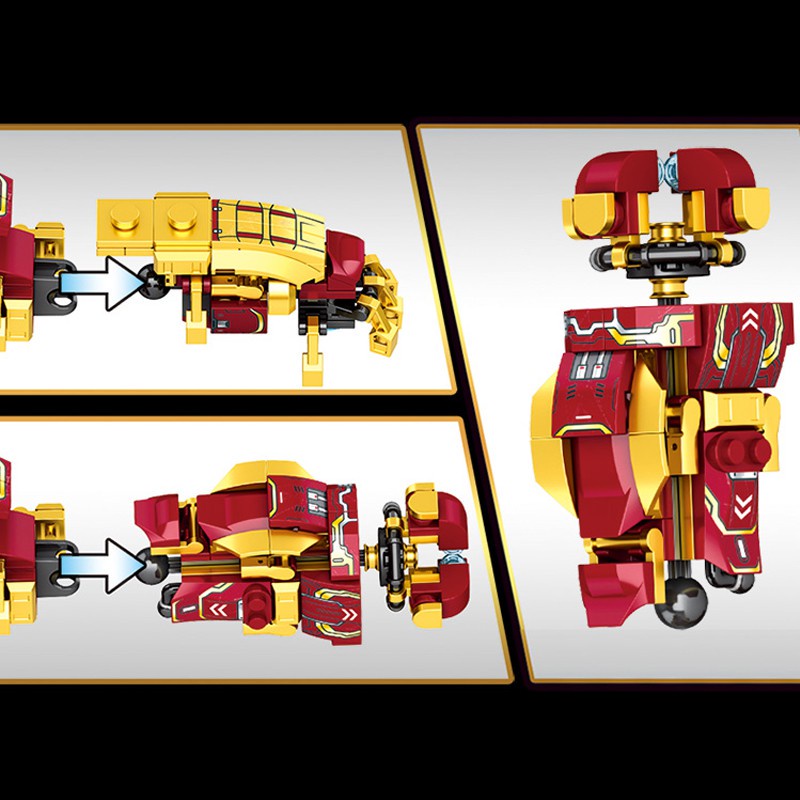 Đồ chơi xếp hình Lắp ráp Iron man Marvel Avengers 76026 Mô Hình HulkBuster người sắt 1450 mảnh ghép