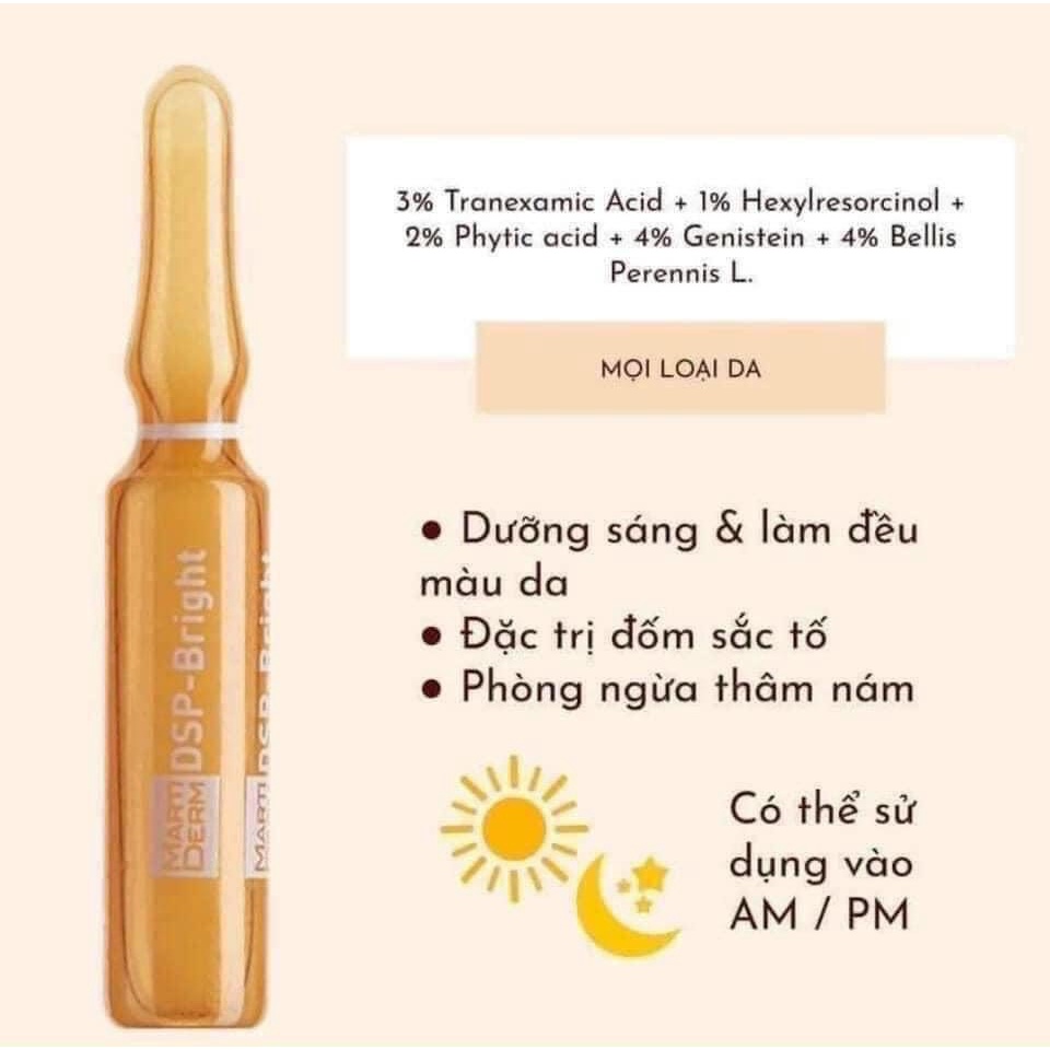 Serum  MartiDerm Pigment Zero Bright dưỡng sáng da LS