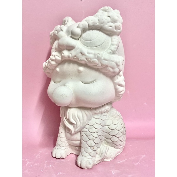 Tô tượng thạch cao  size XXL em bé mũ lân cao cấp