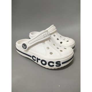 Dép sục crocs baya cho bé trai bé gái màu trắng, giày clog kid nam