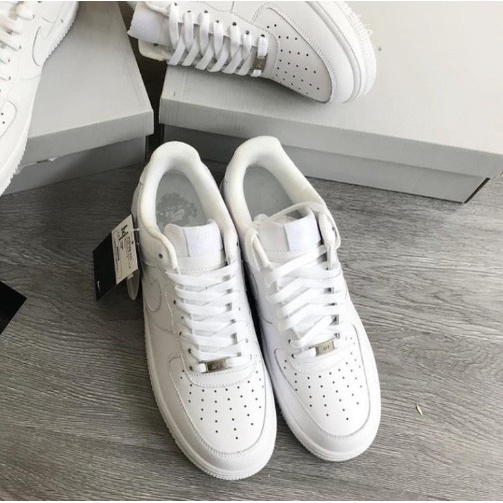 Giày Nam Nữ AF1 Trắng, Giày Sneaker Air Force 1 Trắng Đế Độn Chiều Cao Dành Cho Học Sinh Sinh Viên FuLL