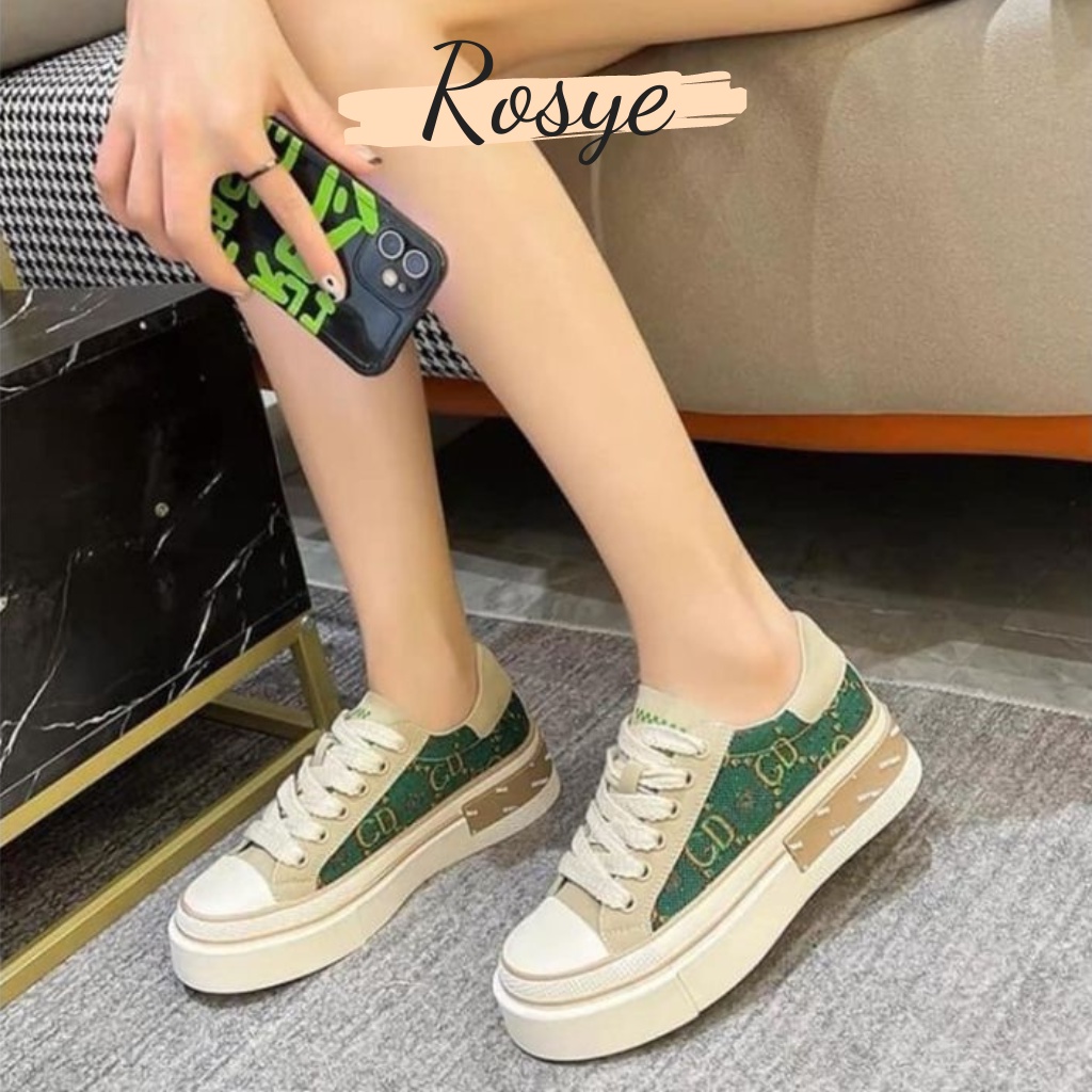 Giày thể thao nữ mẫu mới HOT 2022- Giày snaker nữ đế độn trắng siêu xinh ROSYE