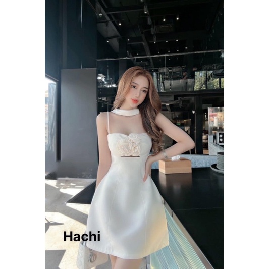 Váy tafta kết 3 hoa