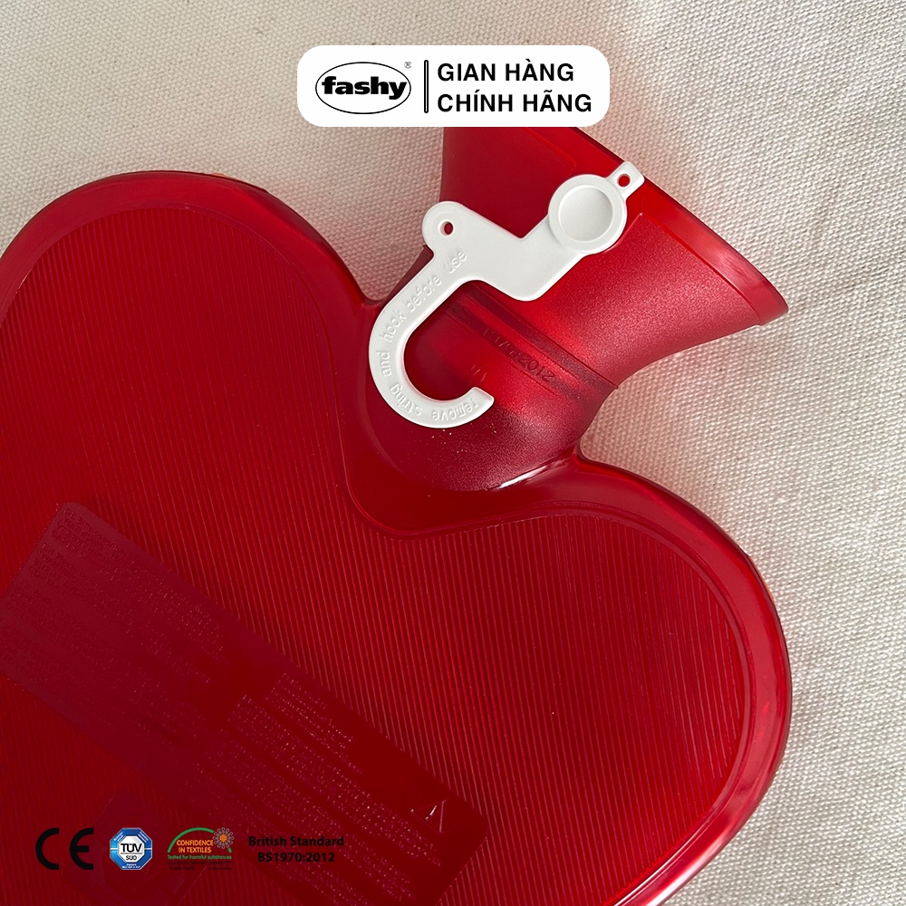 Túi chườm nóng FASHY Germany hình Trái tim Cổ điển giữ ấm, giảm đau tự nhiên