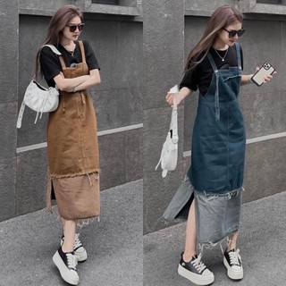Đầm yếm jeans hai dây