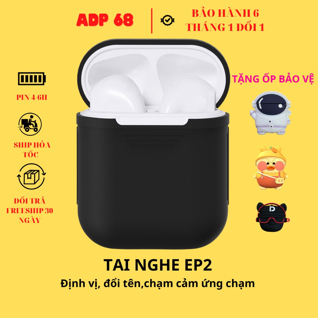 Tai Nghe Bluetooth EP2 Cao Cấp Định Vị Đổi Tên Tai Nghe Không Dây Tự Động Kết Nối Chạm Cảm Ứng,Dùng Cho Các Máy Điện Th
