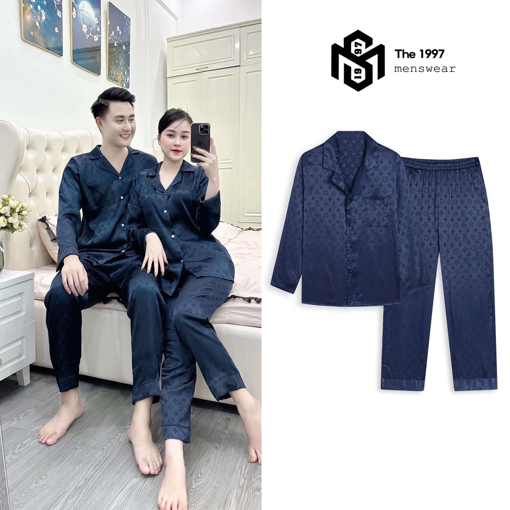 Bộ pijama THE 1997 MENSWEAR nam nữ chất lụa Tô Châu cao cấp LVD1