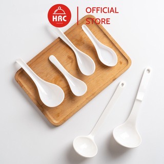 Muỗng cơm, thìa cơm, vá súp nhựa phíp melamine Superware màu trắng đủ size