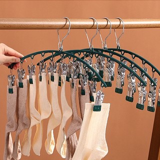 Móc treo đồ lót, móc kẹp treo quần áo 10 kẹp phơi đồ đa năng, gấp gọn,tiện dụng 3339