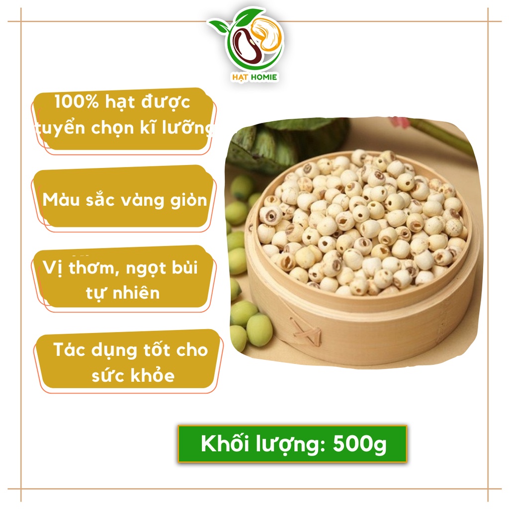 Hạt sen khô nấu chè, cháo, chưng yến táo đỏ thơm ngon