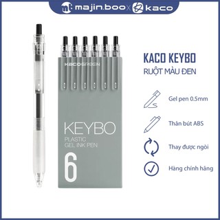 Bút gel KACO Keybo màu đen cây lẻ (Hàng chính hãng)