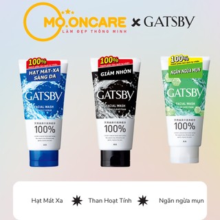 Sữa rửa mặt Gatsby Nhật Bản ngăn ngừa mụn, làm sạch da, than hoạt tính 130g