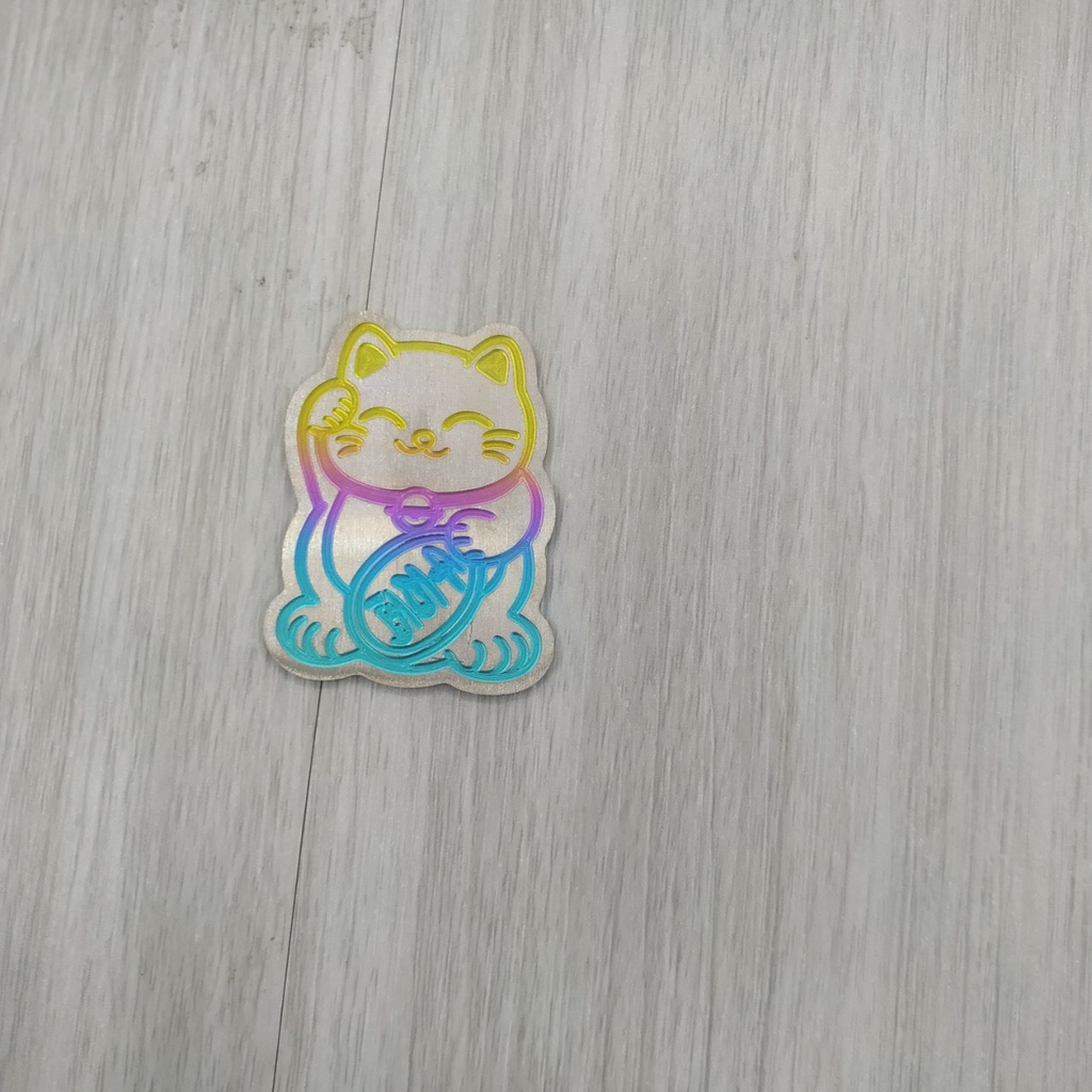 Tem titan logo stickers Mèo Thần Tài, Mèo tròn, Chó haha, Ngón tay, Lá cỏ, Quả táo