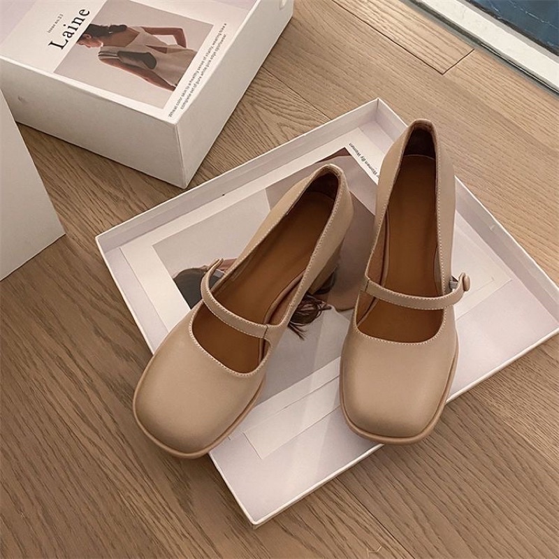 Giày cao gót Mary Jane công sở thanh lịch đế 7cm