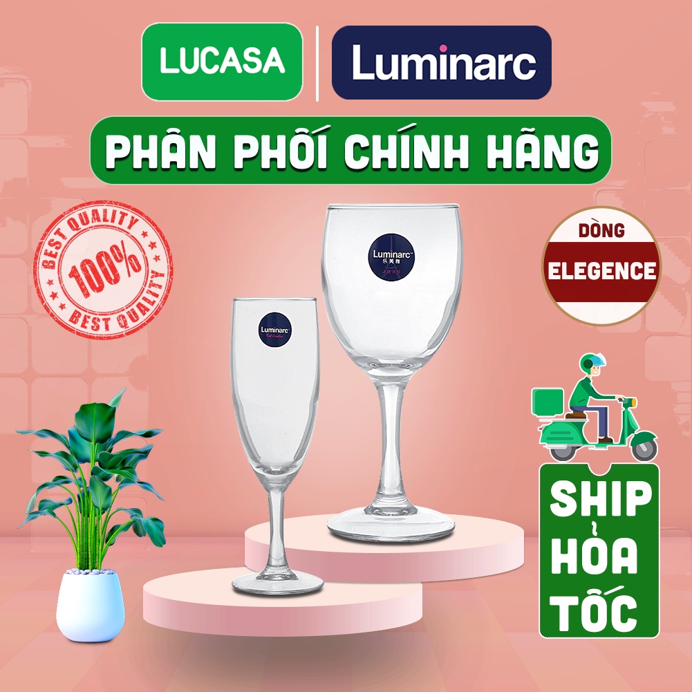 Ly Rượu Vang Thủy Tinh Luminarc Elegance | Phân Phối Chính Hãng