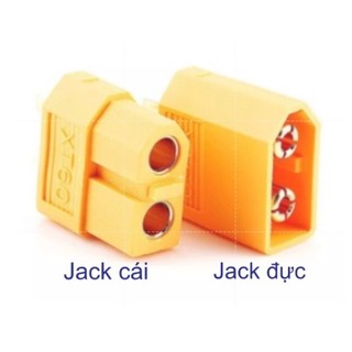 Giắc cắm pin XT60 Amass chính hãng jack cắm pin lipo đồng cao cấp mạ vàng Jack đực cái chuyên dùng cho esc hoặc pin xt60