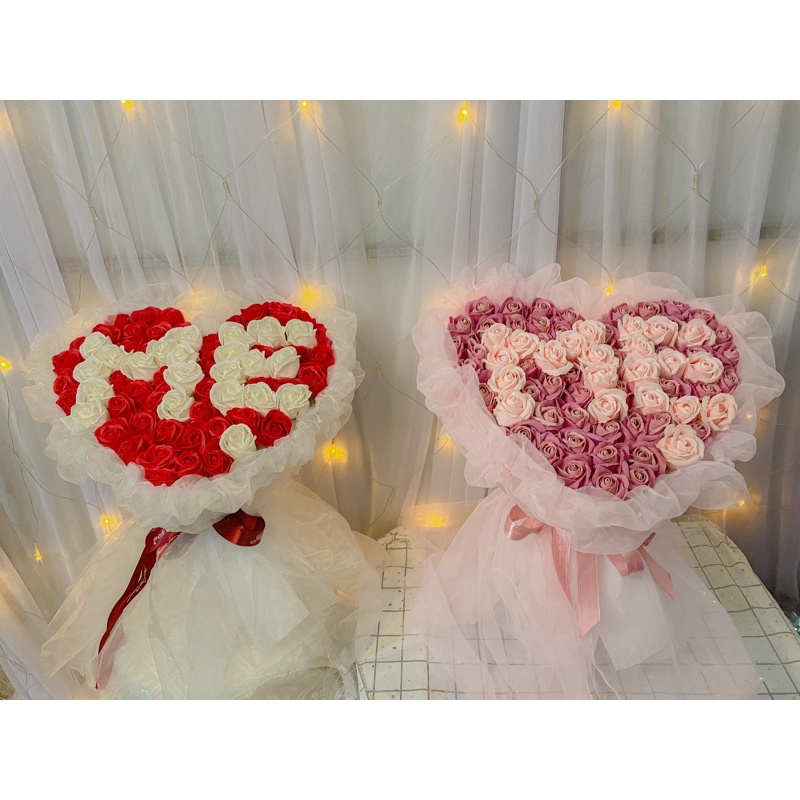 Bó hoa sáp nhũ chữ mẹ 99 bông xinh xắn, quà tặng mẹ ý nghĩa/shop hoa Gà Handmde. hoa sáp tp vinh