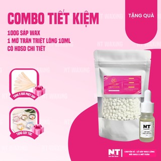 Combo wax lông tiết kiệm 79k gồm 100g sáp wax và 10ml mỡ trăn