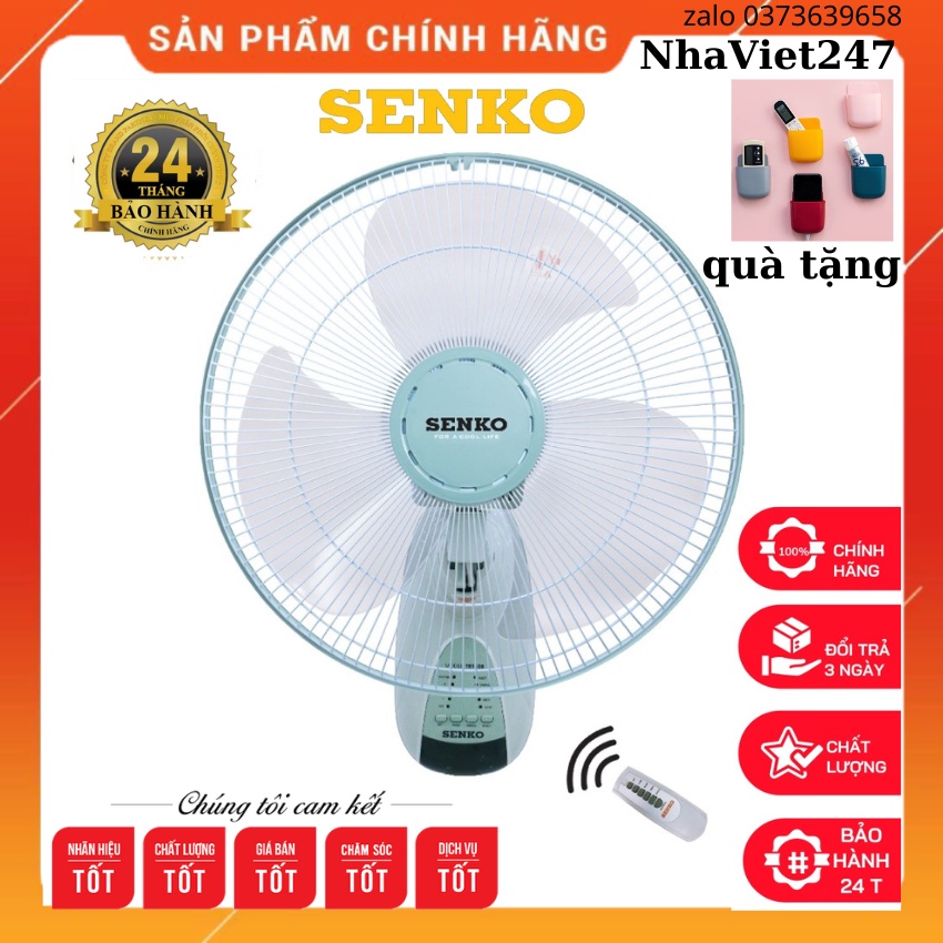 Quạt treo tường điều khiển từ xa SENKO TR1628-Quạt khỏe,chạy êm,bền,đẹp,chắc chắn,giá rẻ,BH 12T