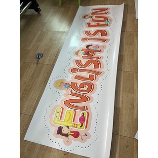 Decan chữ english is fun trang trí lớp tiếng anh