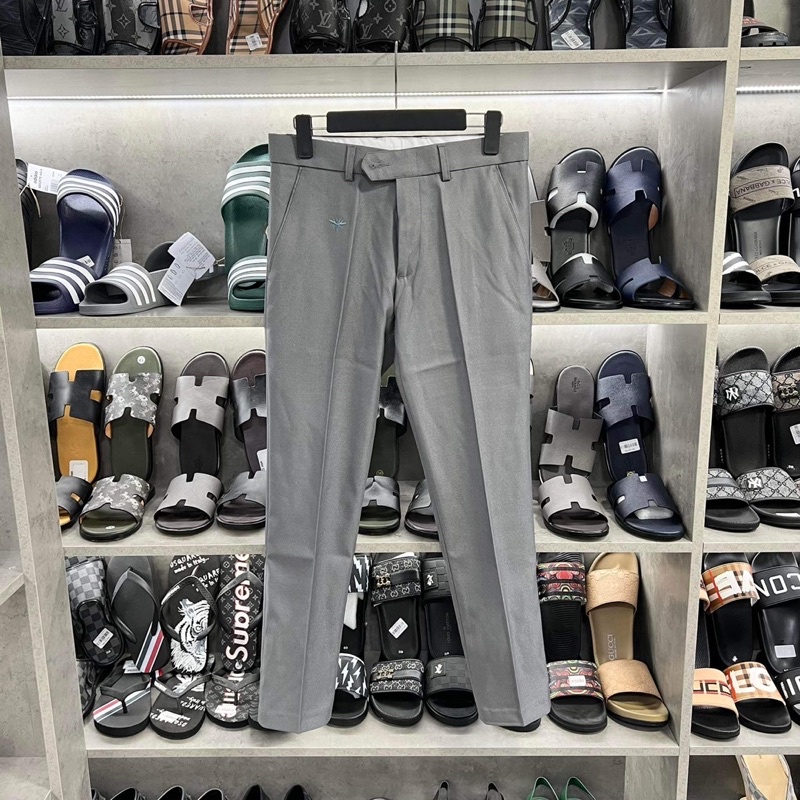 Quần âu dior trơn thêu logo ong sc đẹp 2387, quần vải nam cao cấp new sịn