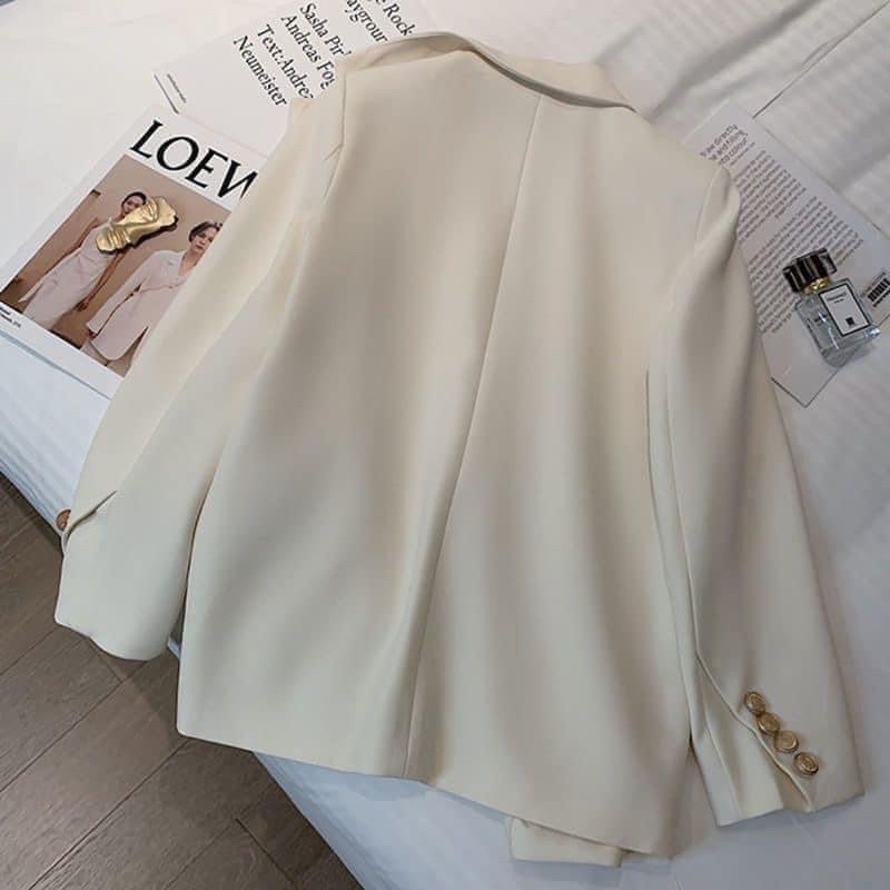 Blazer Nâu Kem Đen hàng Qccc hot