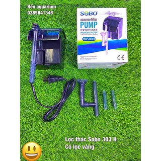 Máy lọc thác sobo 303H ( có lọc váng ) : máy lọc nước mini cho hồ cá cảnh 25 cm