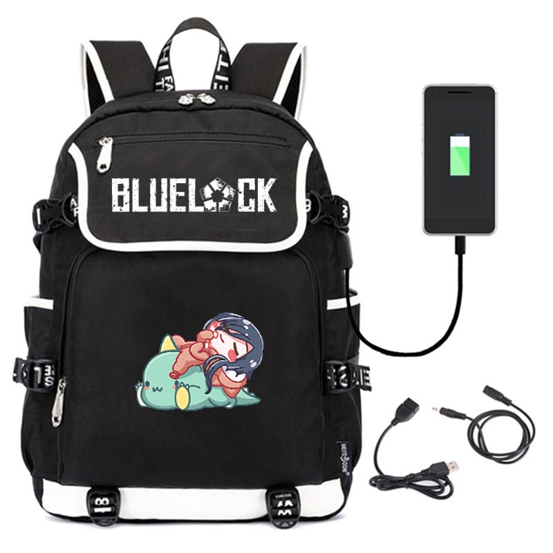Balo nắp ngang in hình BLUE LOCK cặp sách mẫu mới thiết kế thông minh đi học cho nam nữ anime chibi