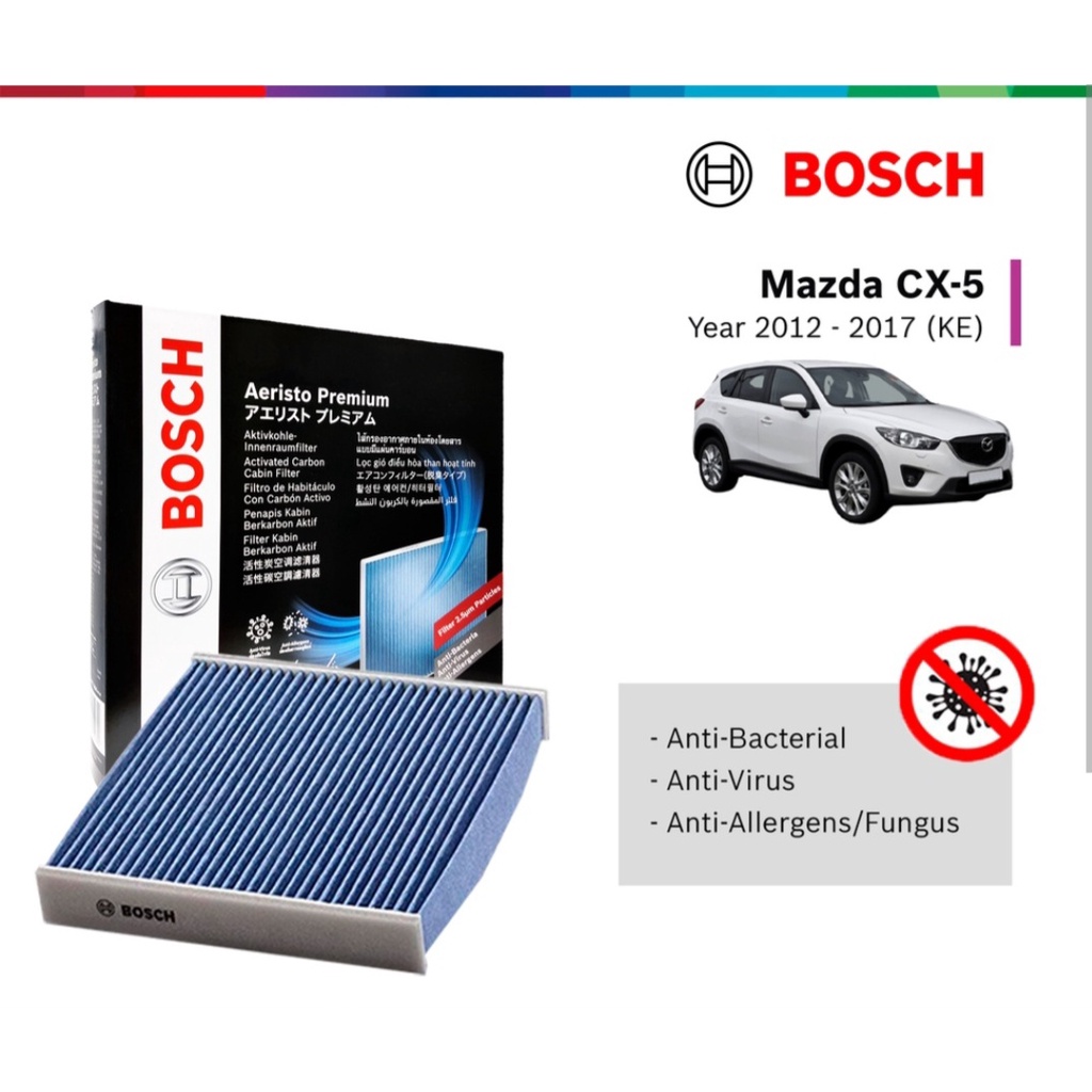 Lọc Điều Hòa Cao Cấp (Có Than Hoạt Tính) BOSCH Aeristo Premium AP-Z07 |  Mazda3 (13 - 18), Mazda6 (15 - ), CX5 (