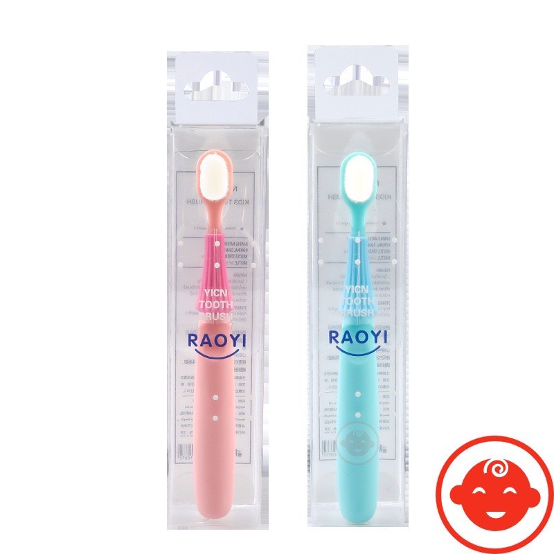 Bàn chải đánh răng siêu mềm cho bé - đầu lông sợi tơ mại bảo vệ lợi và nướu.