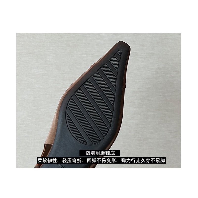 Sandal nữ mũi nhọn có dây sau phong cách Pháp mẫu mới năm 2023