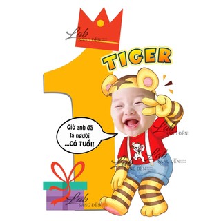 Bảng Welcome chèn hình Chibi của bé, thiết kế theo yêu cầu trang trí tiệc sinh nhật