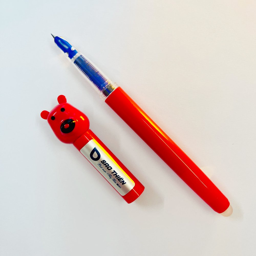 Bút mực gấu GB011 ngòi êm có tẩy xóa