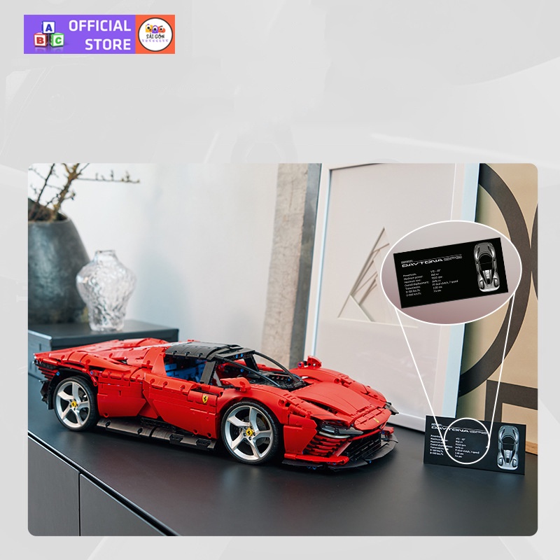 Đồ Chơi Lắp Ráp Mô Hình Xe TECHNIC Ferrari Daytona SP3 Tỉ Lệ 1:8 Điều Khiển Từ Xa Với 3700+PCS
