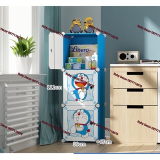 Tủ nhựa ghép,tủ quần áo,tủ nhựa đựng quần áo đa năng 3 ô