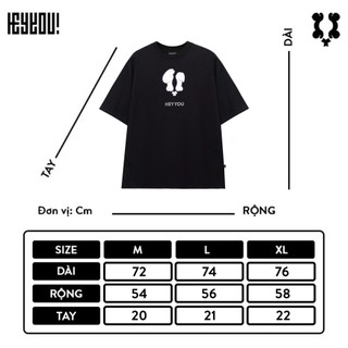 Áo thun Heyyou! Logo Version Bunny Black