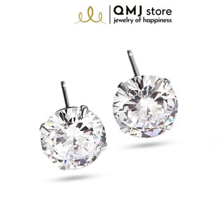 [Mã SKAMCLU8 giảm 10% cho đơn từ 100K] Bông tai QMJ Nụ đá bạc 925 kiểu dáng đơn giản [Bạc Chuẩn] - QK012