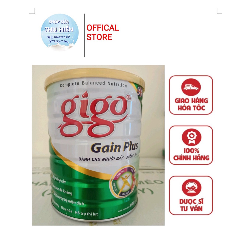 Sữa gigo gain plus 900g