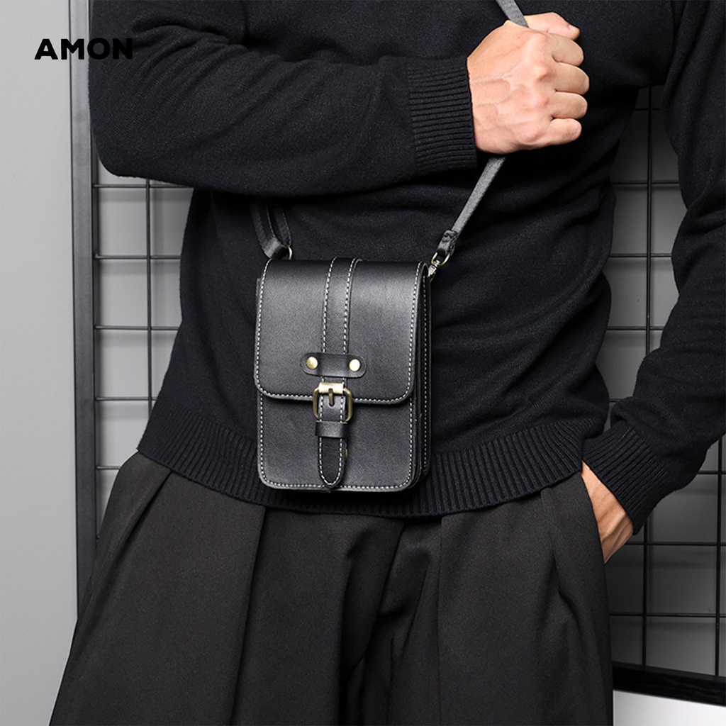 Túi Đeo Chéo Nam Nữ Unisex AMON LAKID Chất da PU Cao Cấp