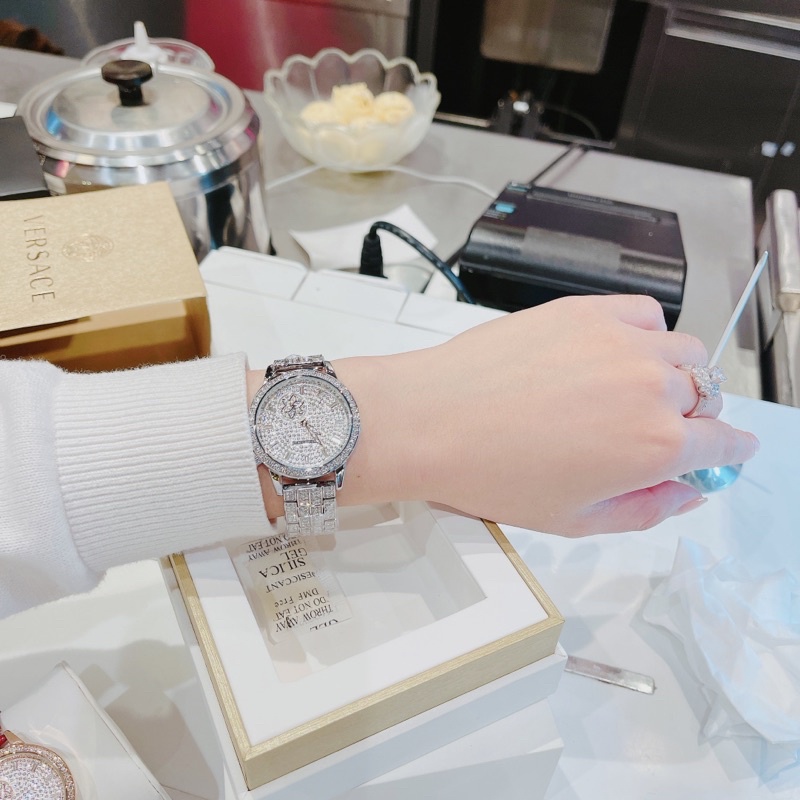 Đồng hồ nữ Scottie 33mm tiểu thư mặt đá sang trọng Mai Luxury Watch SC 9106