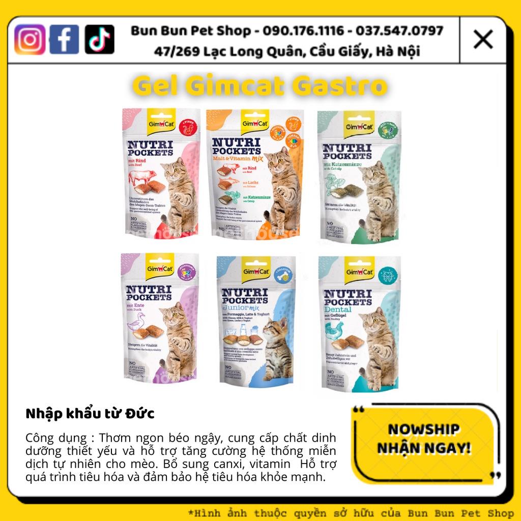 60gr/150gr - Bánh thưởng Nutri Pockets hàng nhập Đức chính hãng nhiều vị cho Mèo - GimCat Nutri Pockets cat snack (60g)