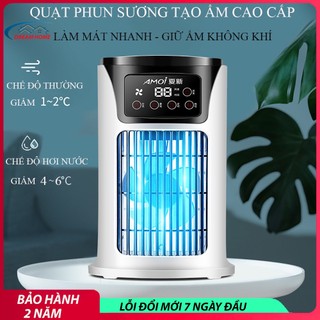 Quạt phun sương mini. Quạt hơi nước để bàn văn phòng điều hòa không khí làm mát siêu nhanh. Bảo hành 2 năm toàn quốc.