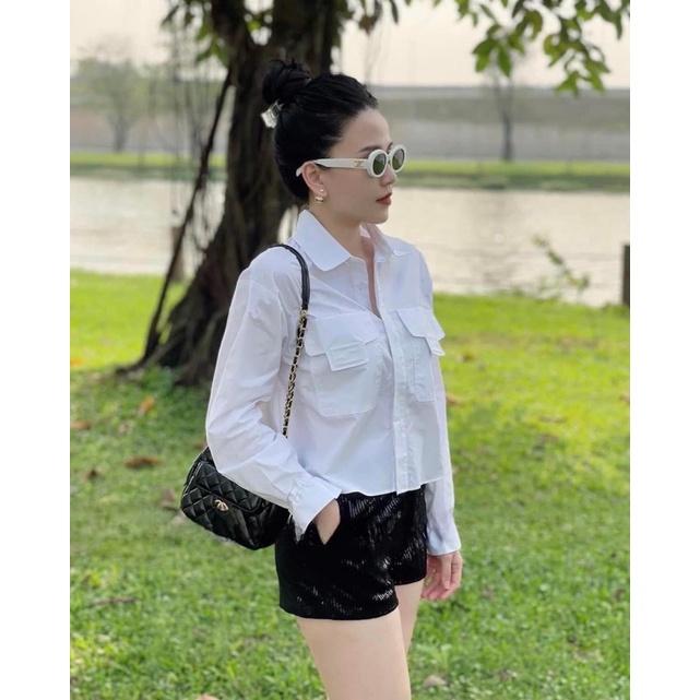 Áo sơ mi túi hộp fedi bản mới full tag